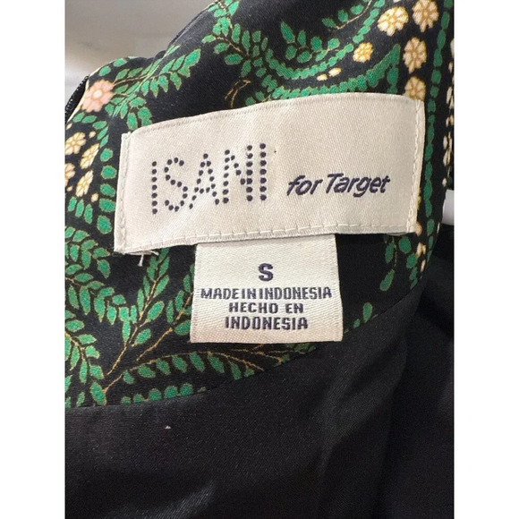 Isani for Target Long Sleeve Mini Floral Green and Black, Size S, Pre-Owned - Picture 8 of 10